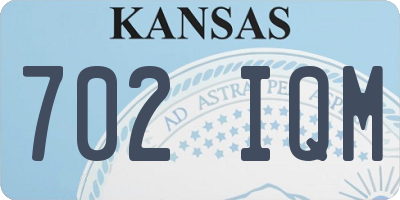 KS license plate 702IQM