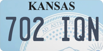 KS license plate 702IQN