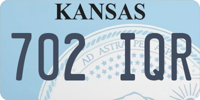 KS license plate 702IQR