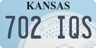 KS license plate 702IQS