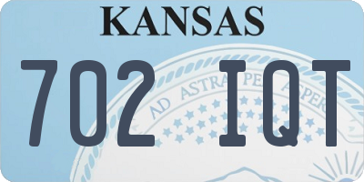 KS license plate 702IQT