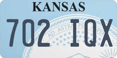KS license plate 702IQX