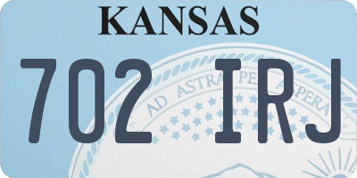 KS license plate 702IRJ