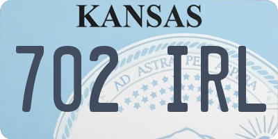 KS license plate 702IRL