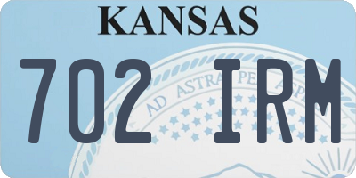 KS license plate 702IRM
