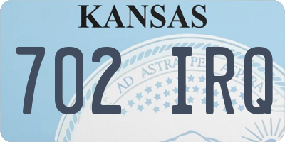 KS license plate 702IRQ