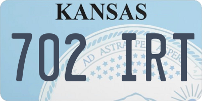 KS license plate 702IRT
