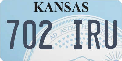 KS license plate 702IRU