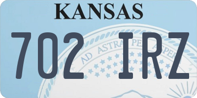 KS license plate 702IRZ