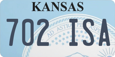 KS license plate 702ISA
