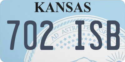 KS license plate 702ISB