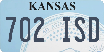 KS license plate 702ISD