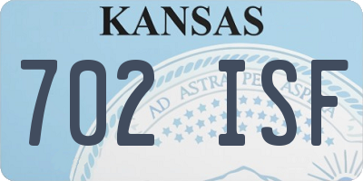 KS license plate 702ISF