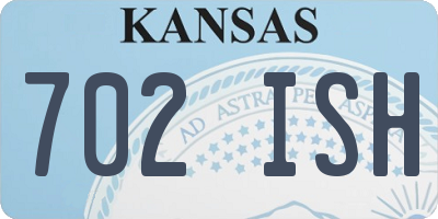 KS license plate 702ISH