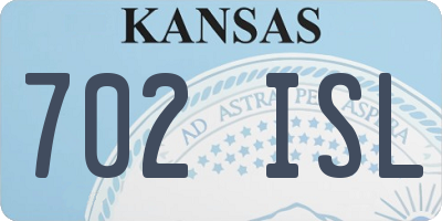 KS license plate 702ISL