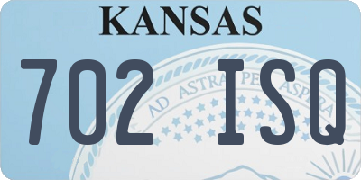KS license plate 702ISQ