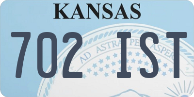 KS license plate 702IST