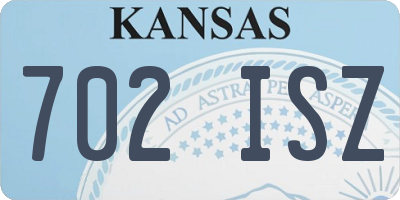 KS license plate 702ISZ