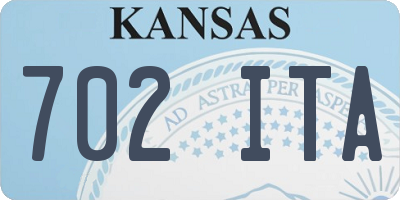 KS license plate 702ITA