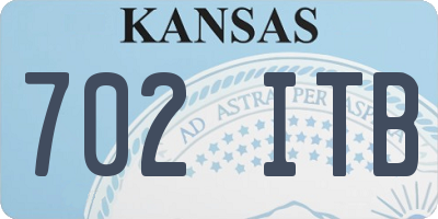 KS license plate 702ITB