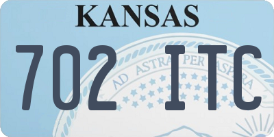 KS license plate 702ITC