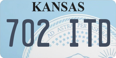 KS license plate 702ITD