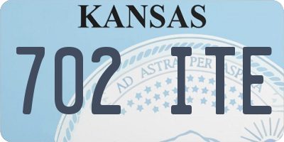 KS license plate 702ITE