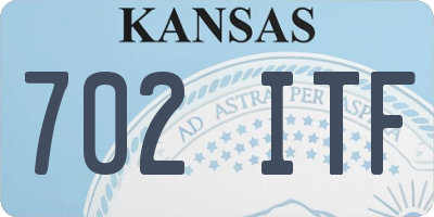 KS license plate 702ITF
