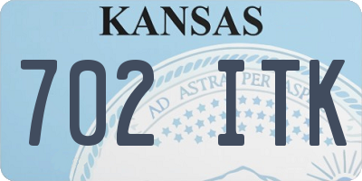KS license plate 702ITK