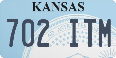 KS license plate 702ITM