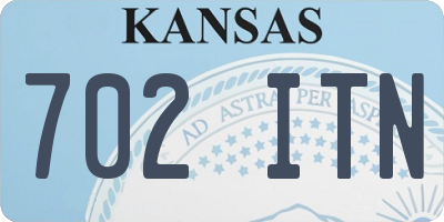 KS license plate 702ITN