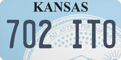 KS license plate 702ITO