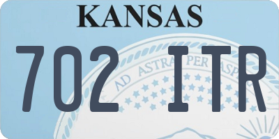 KS license plate 702ITR