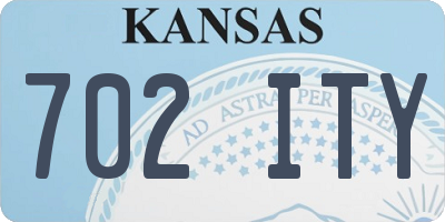KS license plate 702ITY
