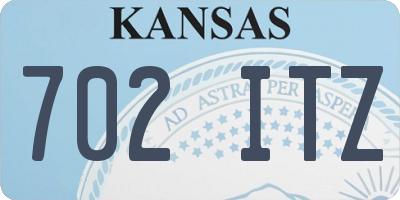 KS license plate 702ITZ