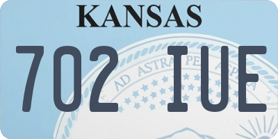 KS license plate 702IUE