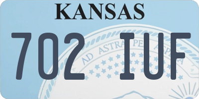 KS license plate 702IUF