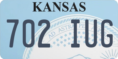 KS license plate 702IUG