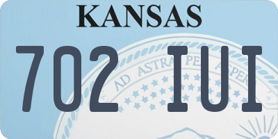 KS license plate 702IUI