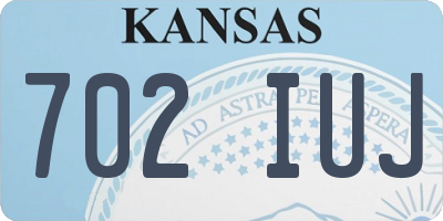 KS license plate 702IUJ