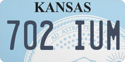 KS license plate 702IUM