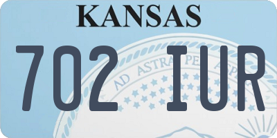 KS license plate 702IUR