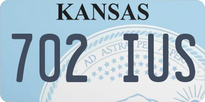 KS license plate 702IUS