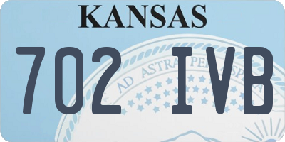 KS license plate 702IVB