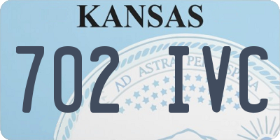 KS license plate 702IVC