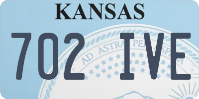 KS license plate 702IVE