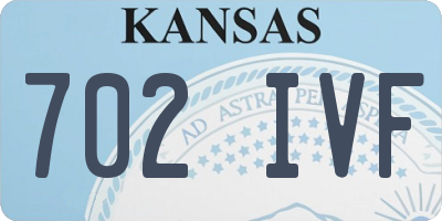 KS license plate 702IVF