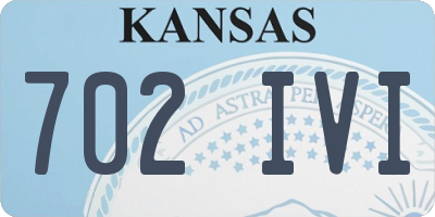 KS license plate 702IVI