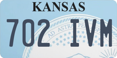KS license plate 702IVM