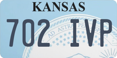 KS license plate 702IVP